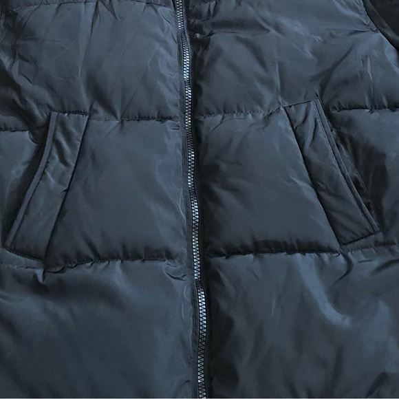 Zara Extra Long Puffer Jacket Black Hooded Outwear Unisex Womens XL. - Picture 7 of 11